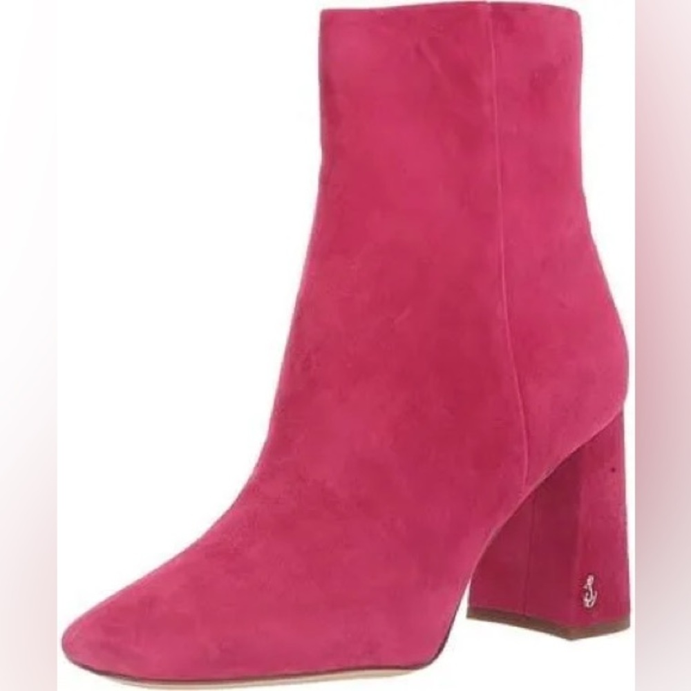 Sam Edelman Pink Suede Ankle Boots